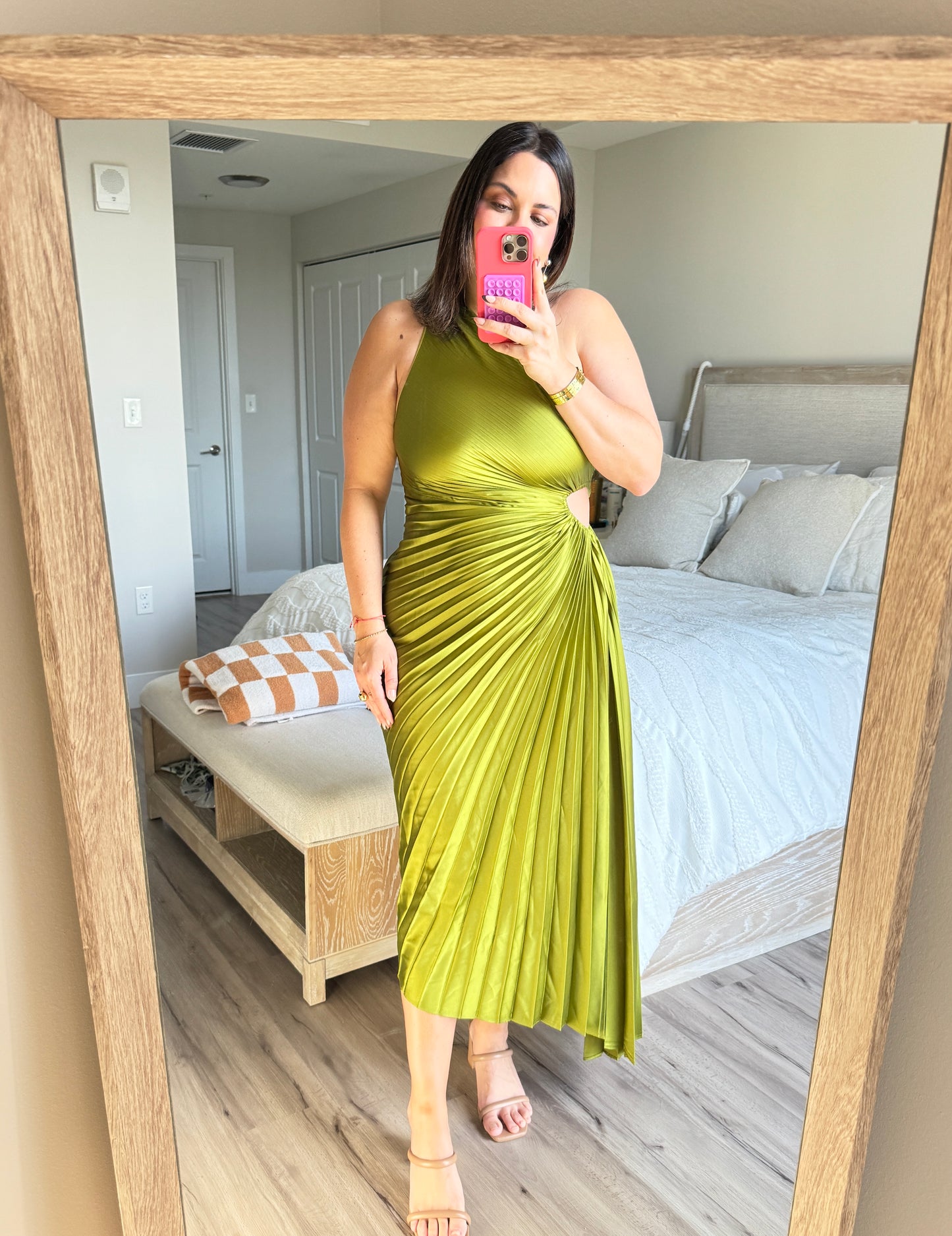 Lola Asymmetrical Pleated Dress