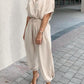 Button Pockets Drawstring Jumpsuit