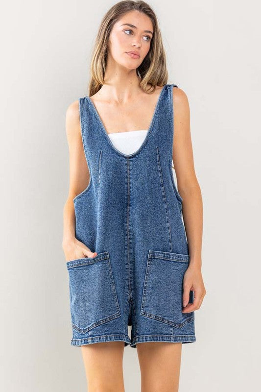 Denim Romper