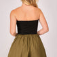 Olive Strapless Romper