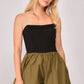 Olive Strapless Romper