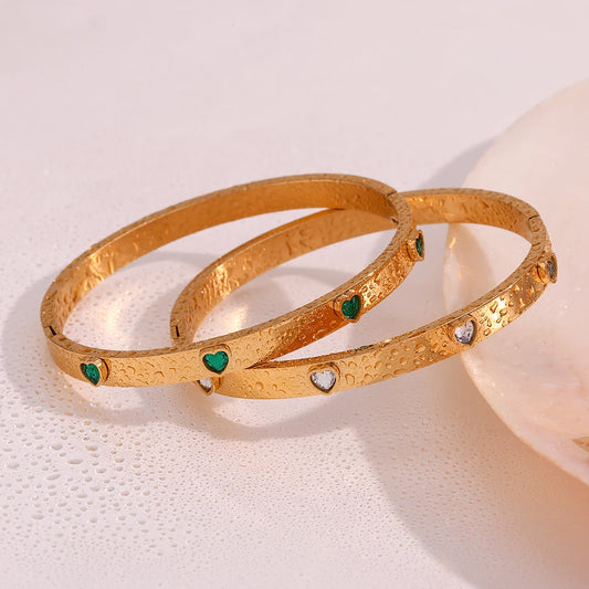 Heart Gold Bangles