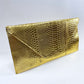 Gold Snakeskin Clutch - Shop Lelolai