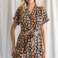 Print Collared Button-Up Romper - Shop Lelolai