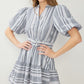 Puff Sleeved Belted Dress - Shop Lelolai