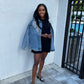 Rhinestone Fringe Denim Jacket - Shop Lelolai
